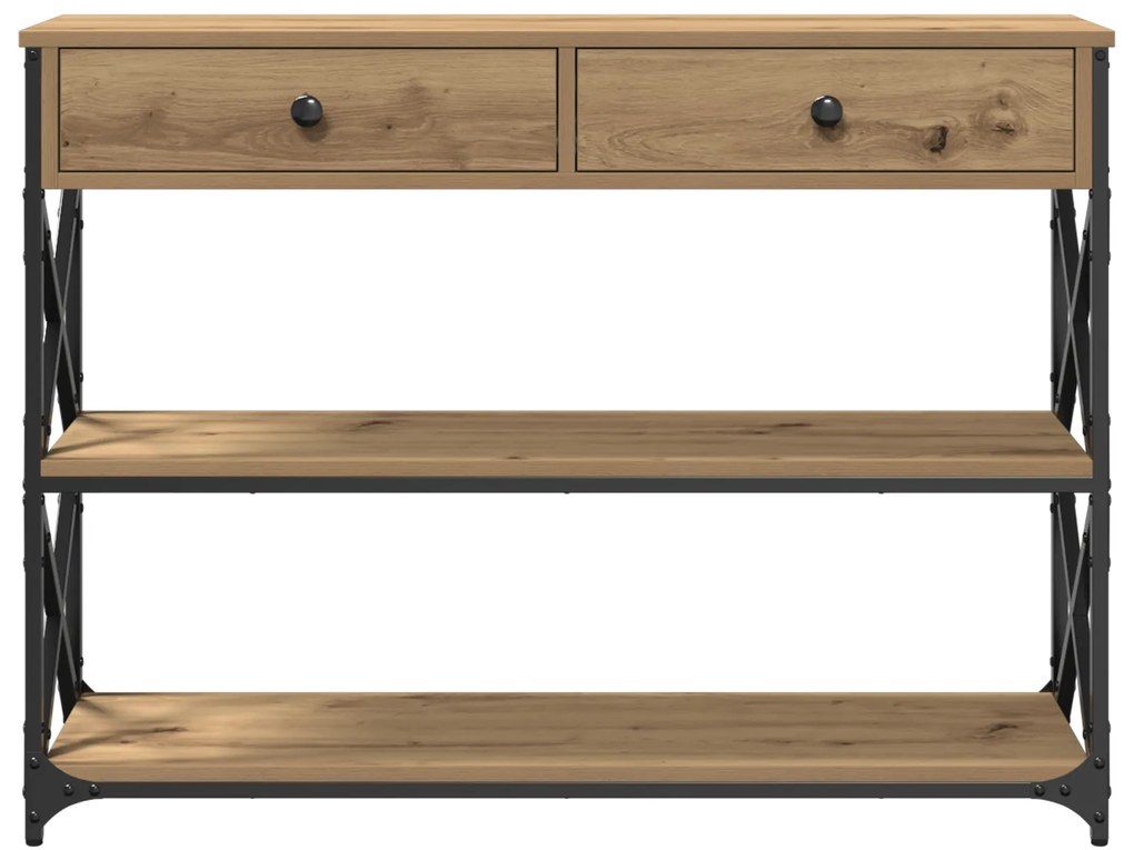 vidaXL Τραπέζι Σαλονιού Artisan Oak 100x28x75 εκ. Κατασκευασμένο από Ξύλο και Ατσάλι
