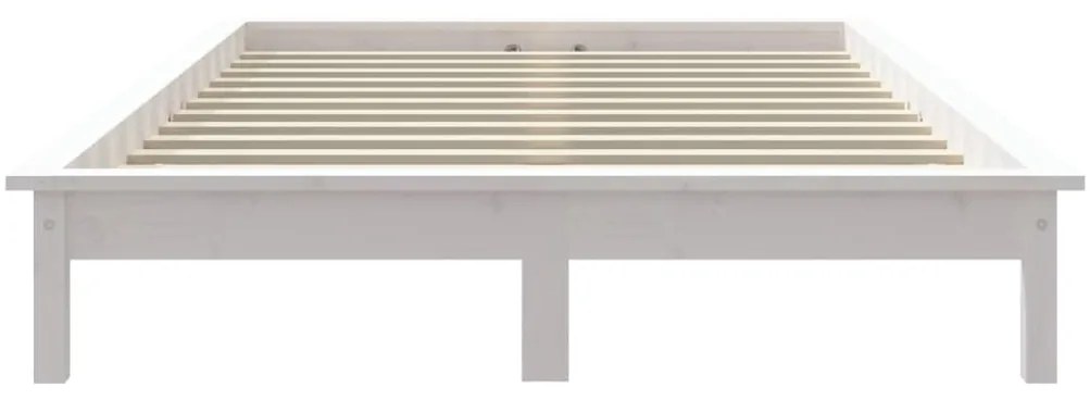 vidaXL Πλαίσιο Κρεβατιού Λευκό 180x200εκ. Μασίφ Ξύλο Πεύκου Super King