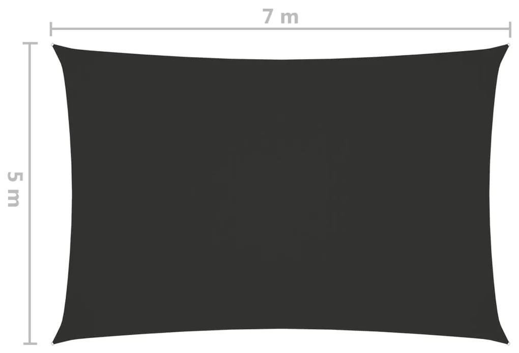 vidaXL Πανί Σκίασης Ορθογώνιο Ανθρακί 5 x 7 μ. από Ύφασμα Oxford