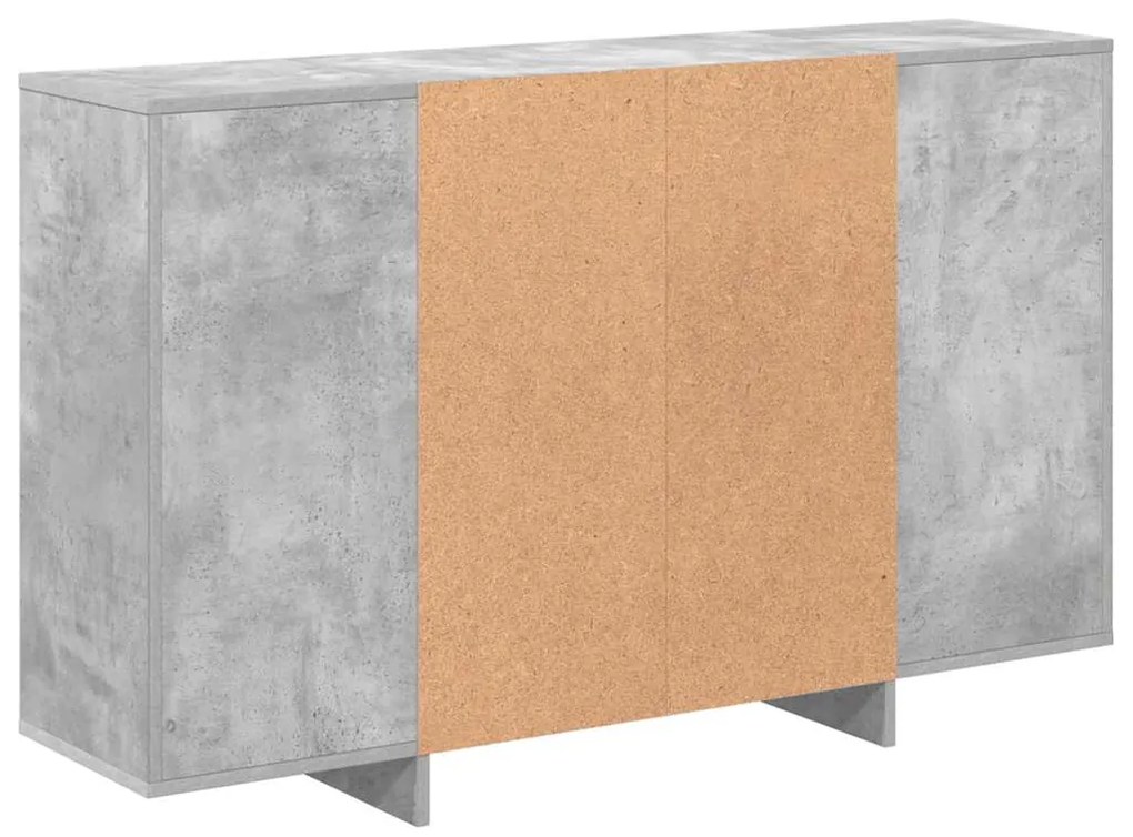vidaXL Ντουλάπι Γκρι Σκυροδέματος 120x30x75 εκ. Επεξεργασμένο Ξύλο