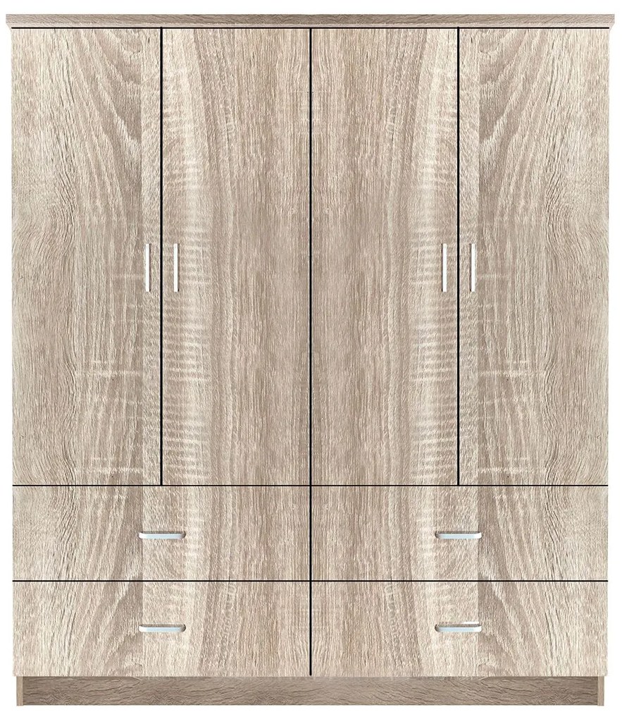 Ντουλάπα ArteLibre AMAZON LILY Φυσικό Χρώμα 160x50x180cm-14370015