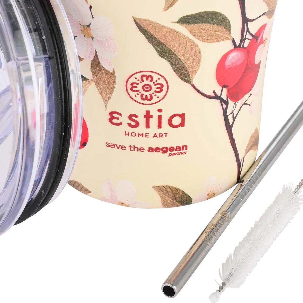 ESTIA ΘΕΡΜΟΣ COFFEE MUG SAVE THE AEGEAN 350ml SAKURA WHISPER