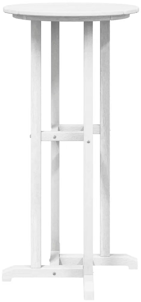 vidaXL Μπαρ Τραπέζι Λευκό 55x55x107 εκ HDPE