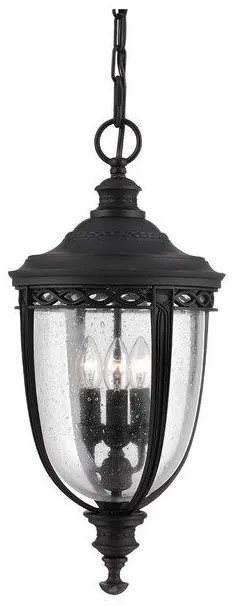Κρεμαστό Φωτιστικό Οροφής 3xE14  Φανάρι 62cm  IP44 English Bridle Elstead Lighting-FE-EB8-L-BLK-Μαύρο FE-EB8-L-BLK