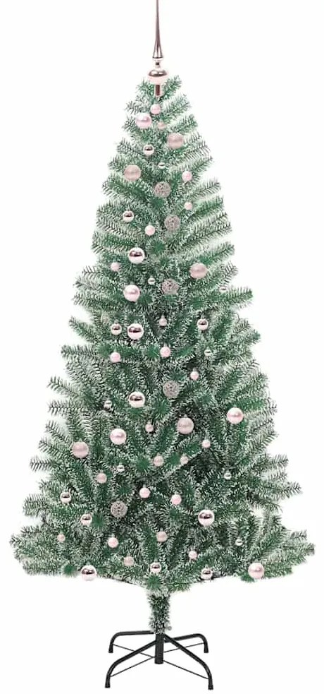 vidaXL Τεχνητό Δέντρο Χριστουγέννων με Χιόνι και Φώτα LED 240 cm