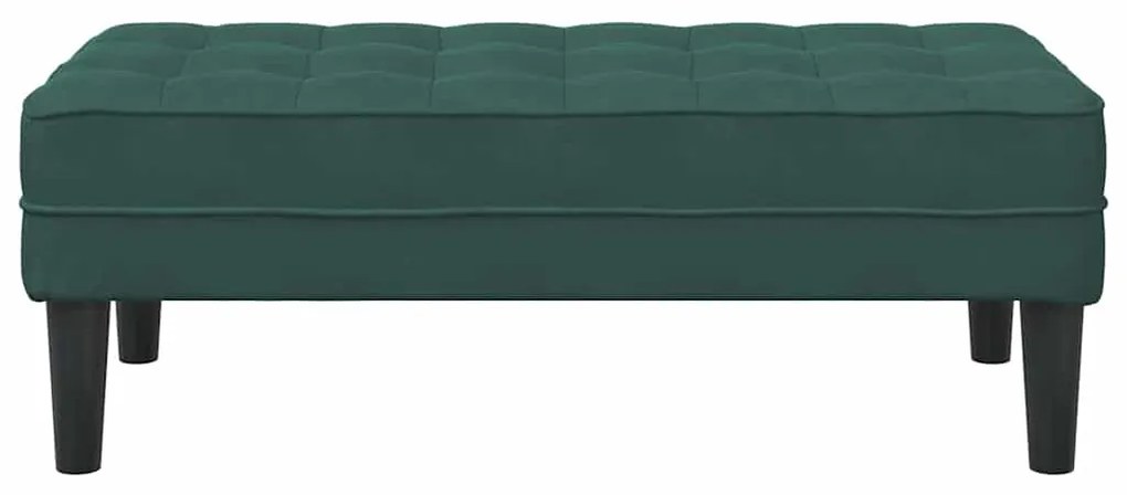 vidaXL Παγκάκι Σκούρο Πράσινο 113x57x39 εκ. Βελούδο