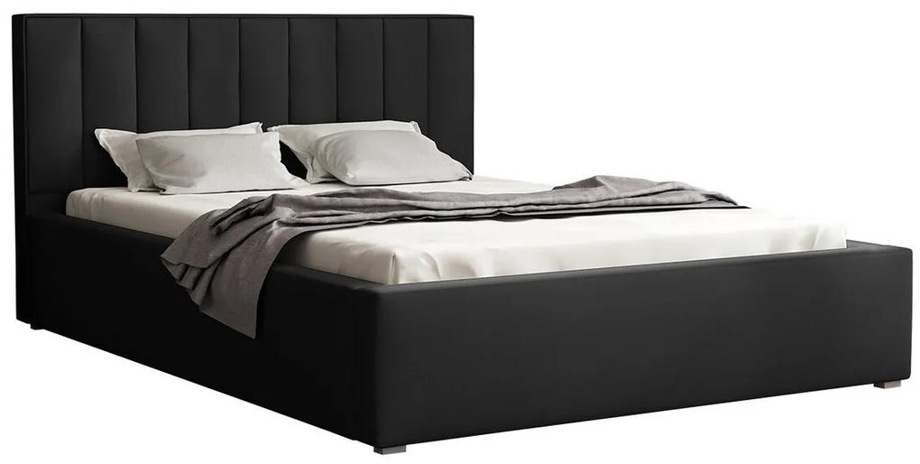 Κρεβάτι Pomona 111, Διπλό, Μαύρο, 140x200, Ταπισερί, Τάβλες για Κρεβάτι, 160x223x93cm, 83 kg | Epipla1.gr