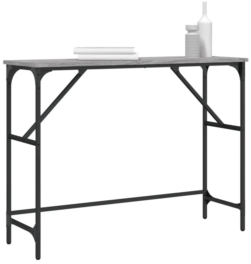 vidaXL Τραπέζι Κονσόλα Γκρι Sonoma 100x32x75 εκ. Επεξεργασμένο Ξύλο