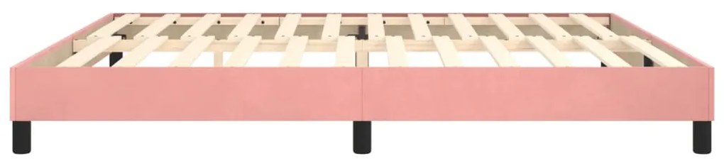 vidaXL Πλαίσιο Κρεβατιού Ροζ 200x200 εκ. Βελούδινο