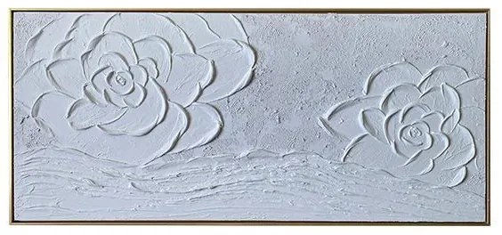 ΠΙΝΑΚΑΣ  ΚΑΜΒΑΣ, ΛΟΥΛΟΥΔΙΑ, ΛΕΥΚΑ,120x60x3.5cm|755-12137