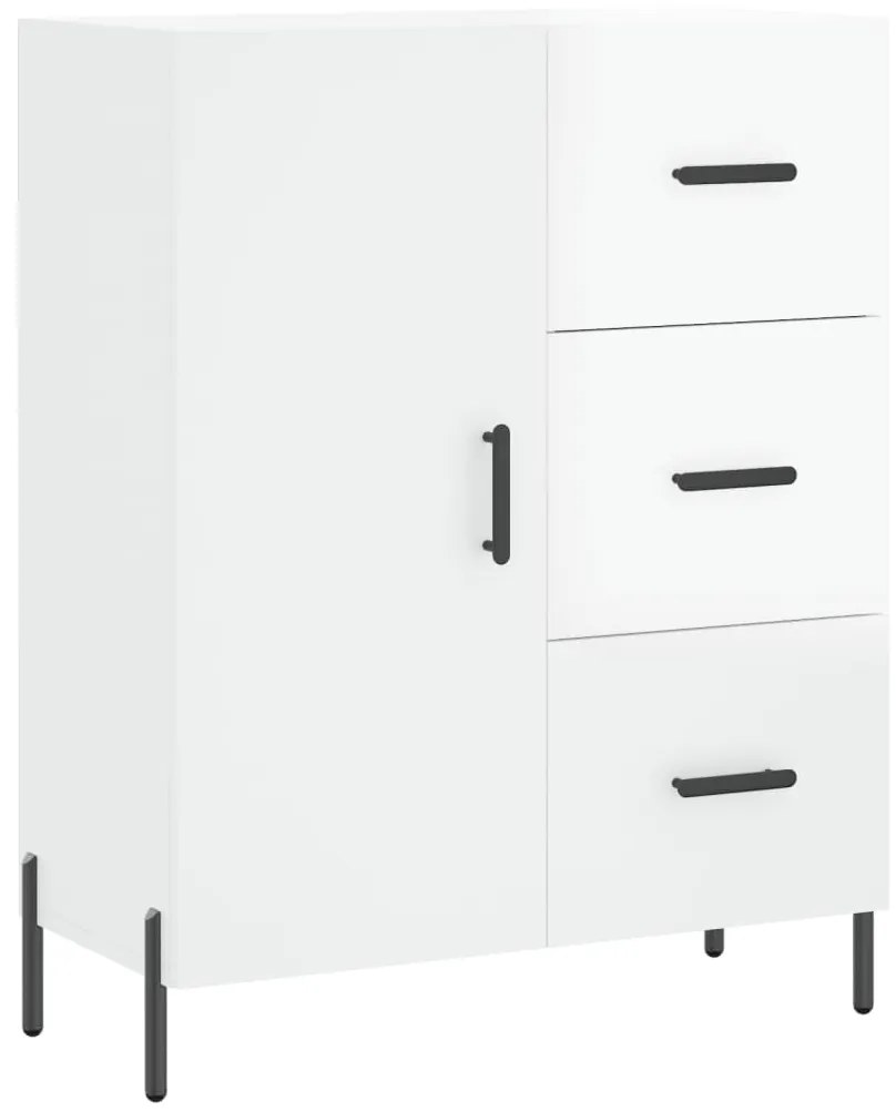 vidaXL Ντουλάπι Γυαλιστερό Λευκό 69,5x34x90 εκ. Επεξεργασμένο Ξύλο