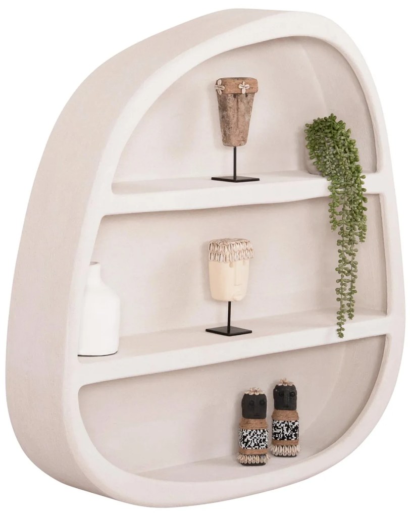 ΡΑΦΙ ΤΟΙΧΟΥ ΣΕΙΡΑ SANTORINI  MDF ΣΕ ΥΠΟΛΕΥΚΟ ΧΡΩΜΑ 95x18x100Υεκ.