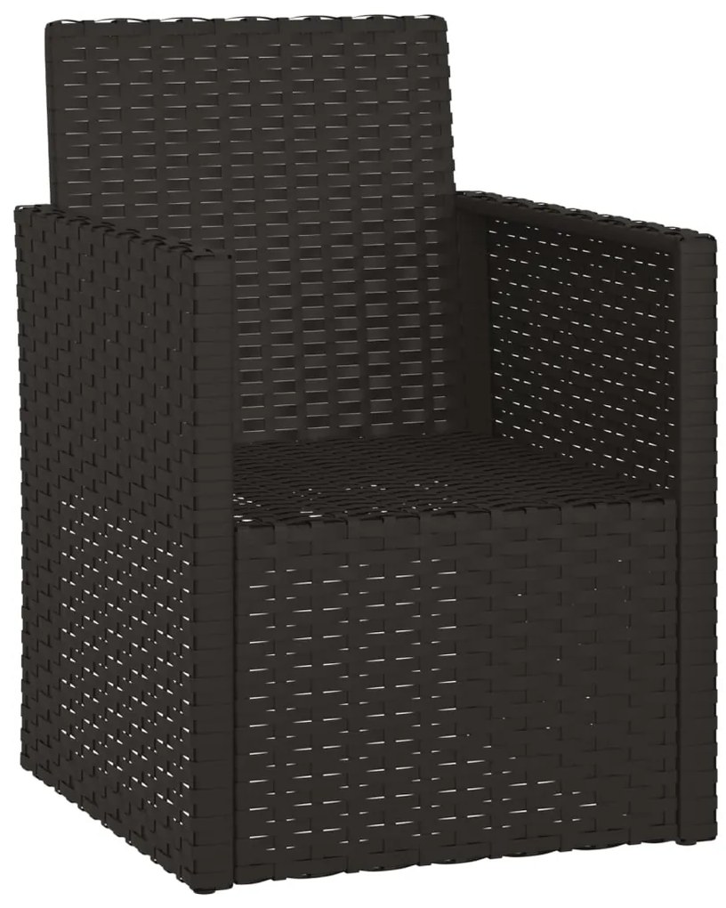 vidaXL Πολυθρόνα Κήπου Μαύρη από Συνθετικό Ρατάν με Μαξιλάρια