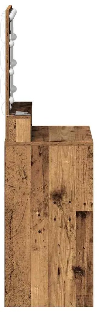 vidaXL Τραπέζι Μακιγιάζ Παλιό Ξύλο 50 x 41 x 135 εκ Επεξεργασμένο ξύλο
