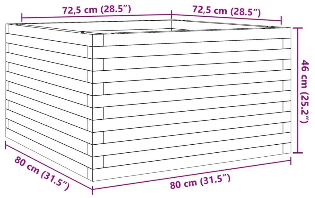 ΖΑΡΝΤΙΝΙΕΡΑ ΚΗΠΟΥ 80X80X46 ΕΚ. ΑΠΟ ΜΑΣΙΦ ΞΥΛΟ ΨΕΥΔΟΤΣΟΥΓΚΑΣ 3282422