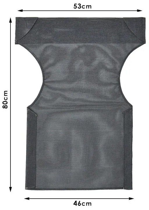 Διάτρητο πανί επαγγελματικό για πολυθρόνα σκηνοθέτη χρώματος μαύρο Megapap