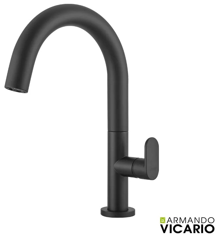 Μπαταρία Νιπτήρα Μεσαία Slim Vicario Black Matt 500040-400