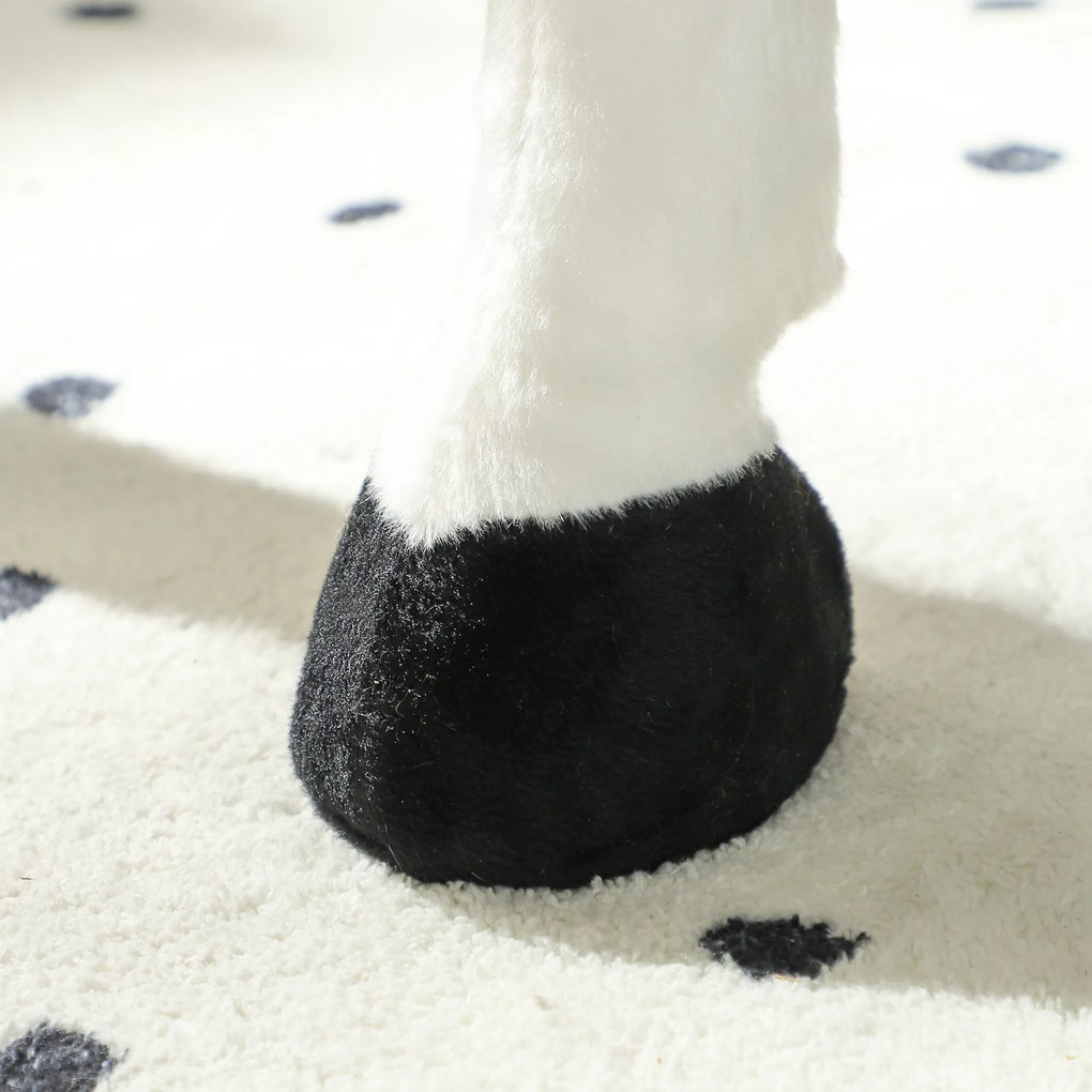 AIYAPLAY Παιχνίδι αλογάκι ιππασίας με ηχητικά εφέ, μαλακό τρίχωμα, για ηλικίες 3-8 ετών, 85 x 28 x 60 cm, Καφέ/Κρεμ Λευκό