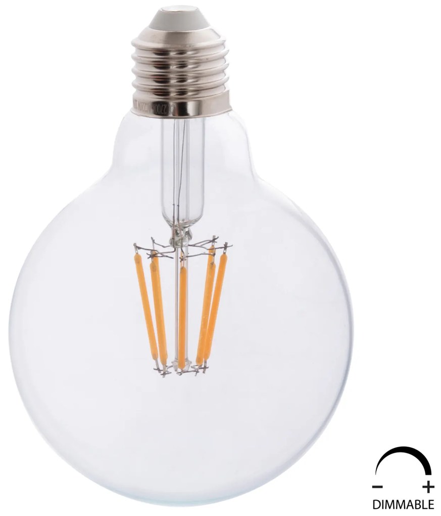 ΛΑΜΠΤΗΡΑΣ GLOBO LED FILAMENT 8W E27 3000K ΔΙΑΦΑΝΟΣ DIMMABLE HM4050.01 (1 Τεμμάχια)