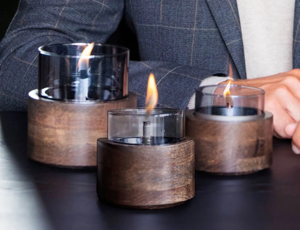 Επιτραπέζια Εστία Φωτιάς Lotus 10 Tenderflame με διάρκεια καύσης 4 - 5 ώρες, χωρητικότητα δεξαμενής 150ml και διαστάσεις 10x8.5cm - Mocha