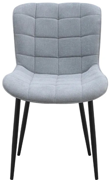 Καρέκλα τραπεζαρίας Chiara Megapap γκρι ύφασμα - μεταλλικό μαύρο πόδι 48x58x81εκ.