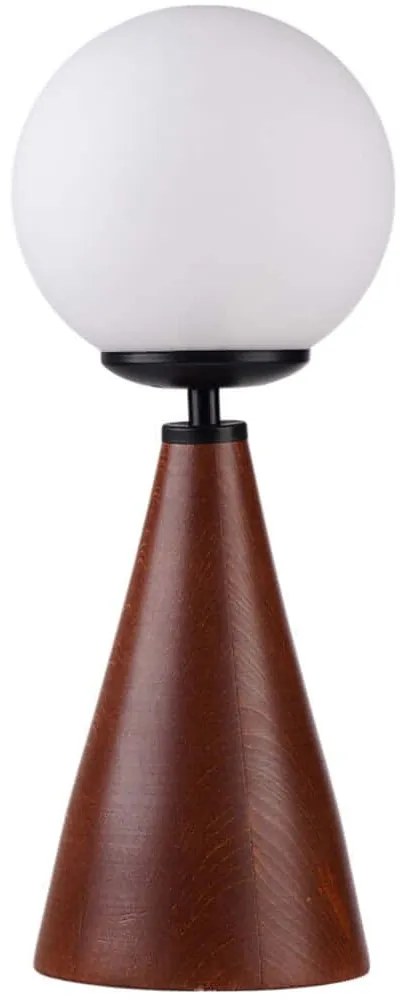 Φωτιστικό Επιτραπέζιο 534LUN5187 Φ15x38cm 1xE27 40W White-Walnut Opviq