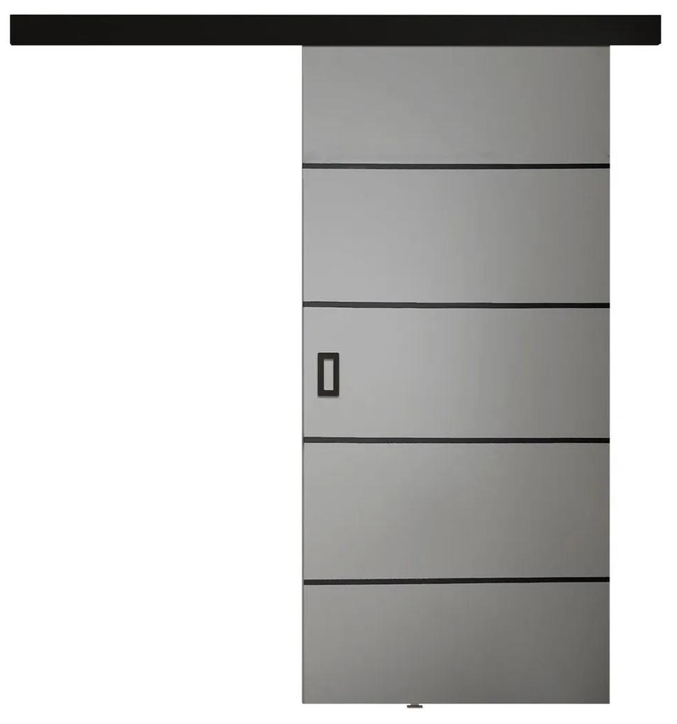 Συρόμενες πόρτες Dover 172, 27 kg, Γραφίτης, Πλαστικοποιημένη μοριοσανίδα, Γκρι, Αλουμίνιο | Epipla1.gr