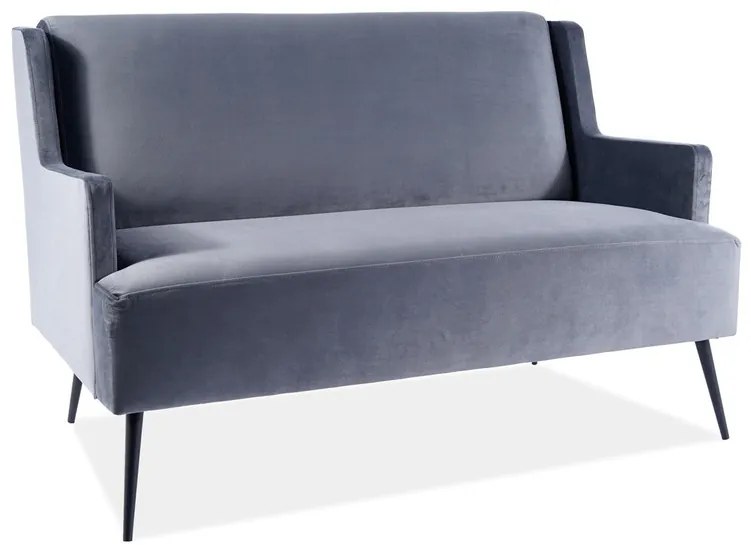 SOFA GEMMA VELVET GRAY BLUVEL 14 / BLACK DIOMMI GEMMAVSZCZ DIOMMI-80-1749