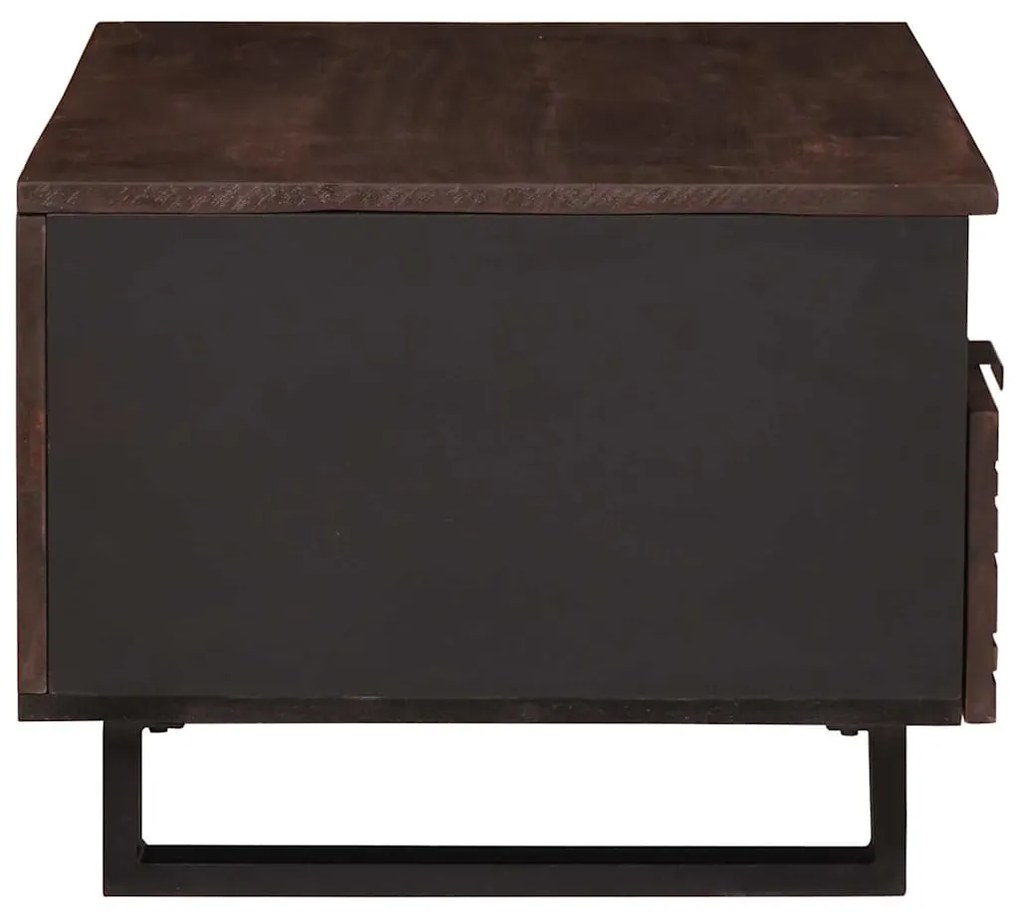 vidaXL Τραπεζάκι σαλονιού with Drawer Καφέ και Μαύρο 80 x 54 x 40 εκ