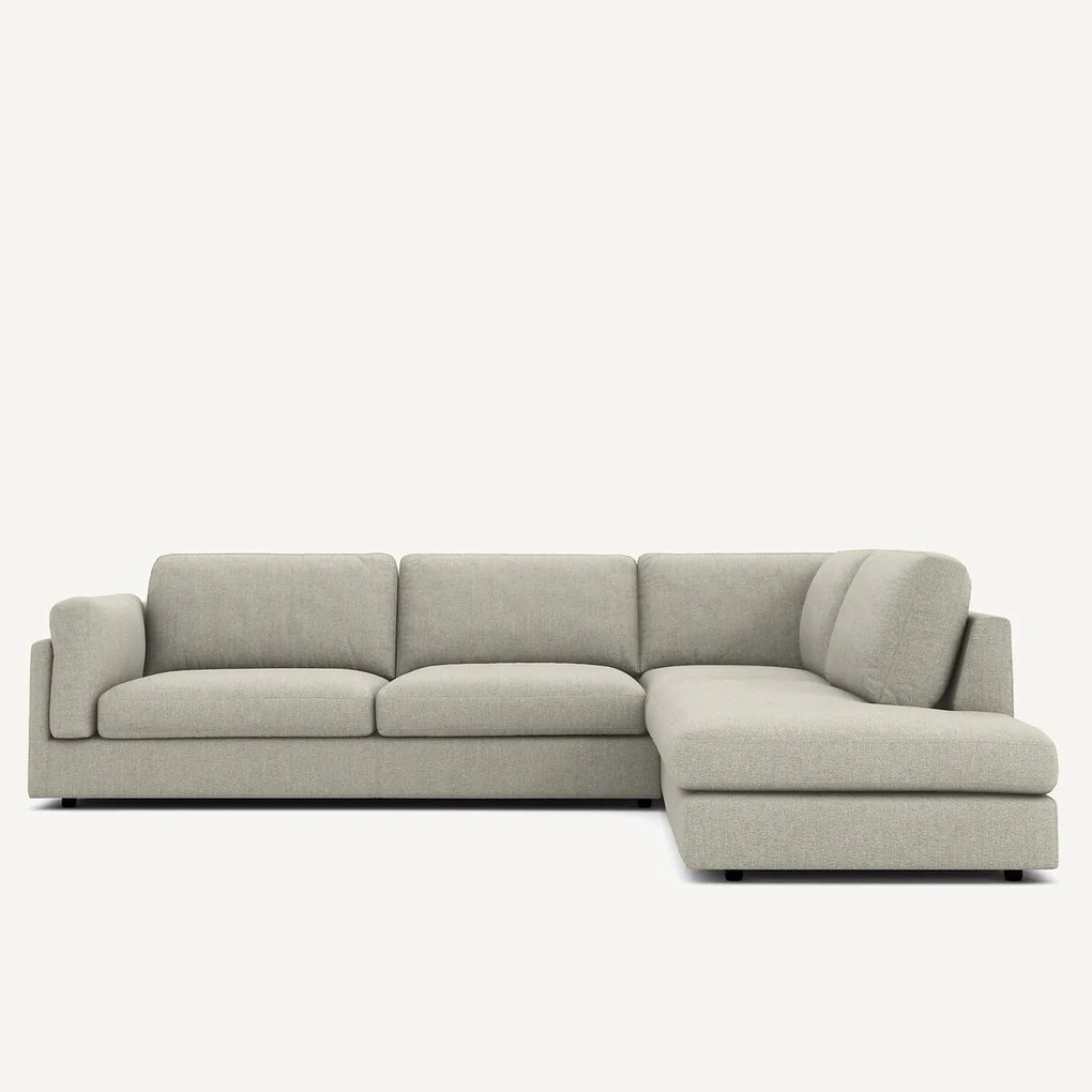 Γωνιακός καναπές με ανάκλιντρο σε υφή τουίντ, César