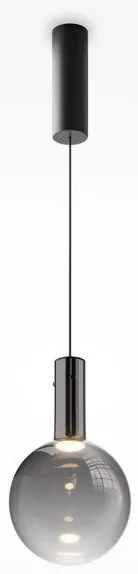 Κρεμαστό Φωτιστικό Οροφής LED 4W Γυαλί Φ20cm Nebula Maytoni-MOD182PL-L4B3K-Μαύρο MOD182PL-L4B3K