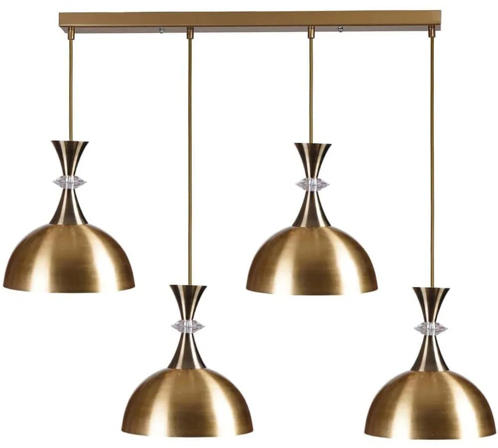 Φωτιστικό Οροφής - Ράγα 534LUN3873 80x20x70cm 4xE27 40W Gold Opviq