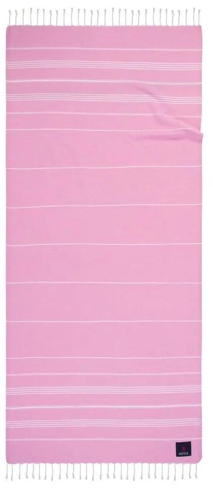 Πετσέτα Θαλάσσης - Παρεό 3810 Pink Greenwich Polo Club Θαλάσσης 80x180cm 100% Βαμβάκι