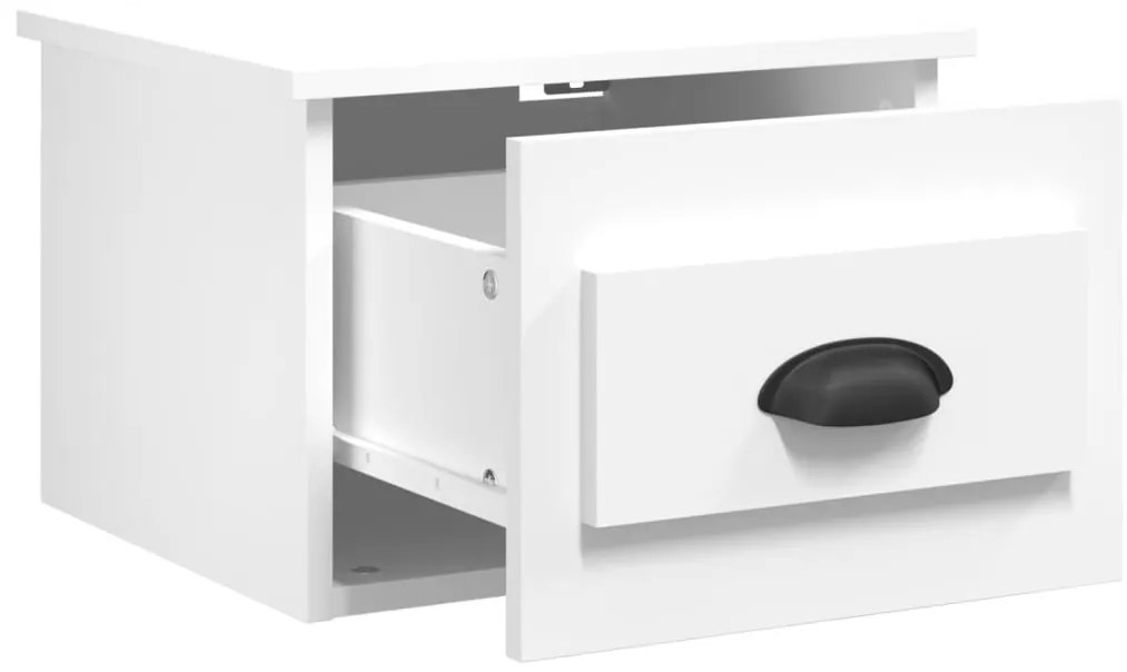 vidaXL Κομοδίνα Επιτοίχια 2 τεμ. Λευκά 41,5x36x28 εκ.