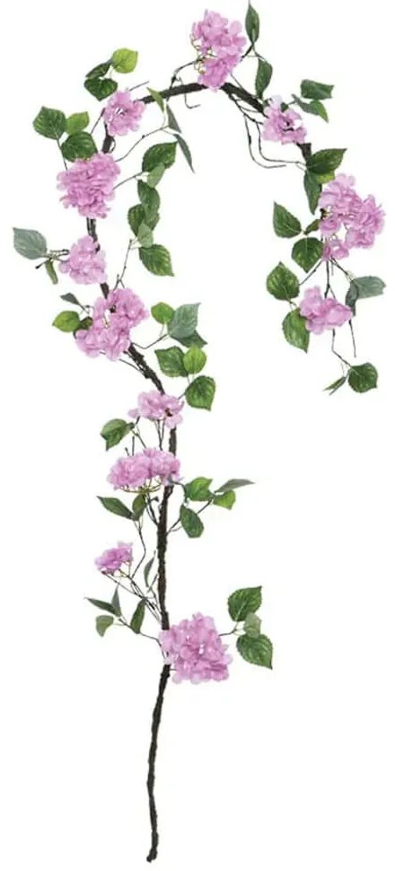 Τεχνητή Γιρλάντα Ορτανσία 00-40006-4 240cm Green-Lilac Marhome Συνθετικό Υλικό