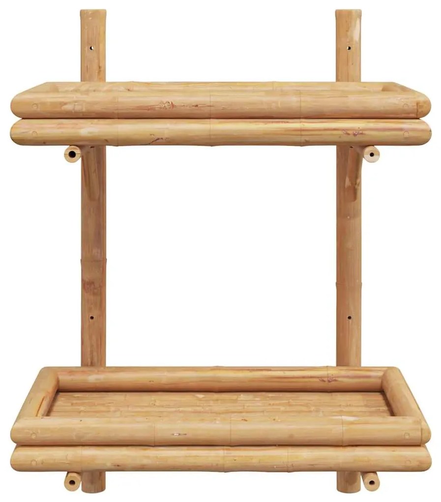 vidaXL Επιτοίχιο Ράφι με ράφι Επιτοίχιο Καφέ 45 x 26 x 60 εκ. Μπαμπού