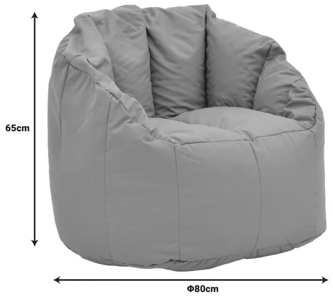Πούφ Πολυθρόνα Kerlon Αδιάβροχο Μπλε Φ80x65εκ. 80x80x65 εκ.