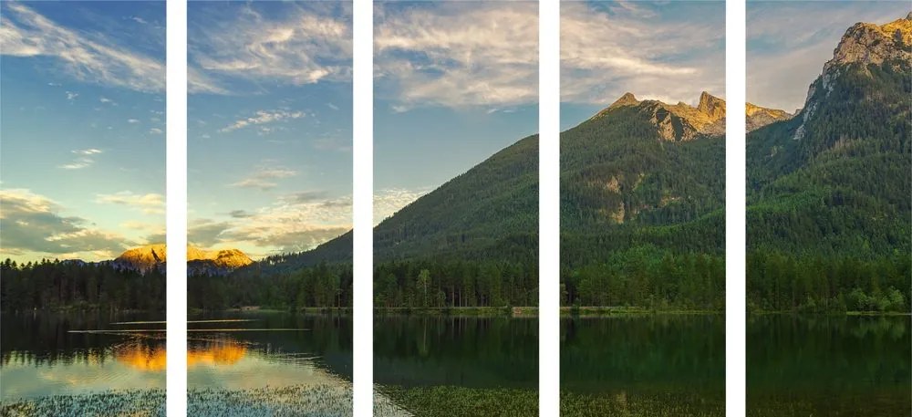 Λίμνη με εικόνα 5 μερών κοντά στα βουνά - 200x100
