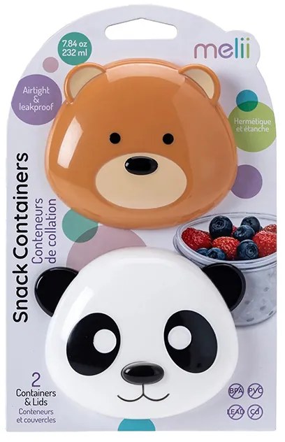 Φαγητοδοχεία (Σετ 2τμχ) Melii Bear &amp; Panda MEL14700