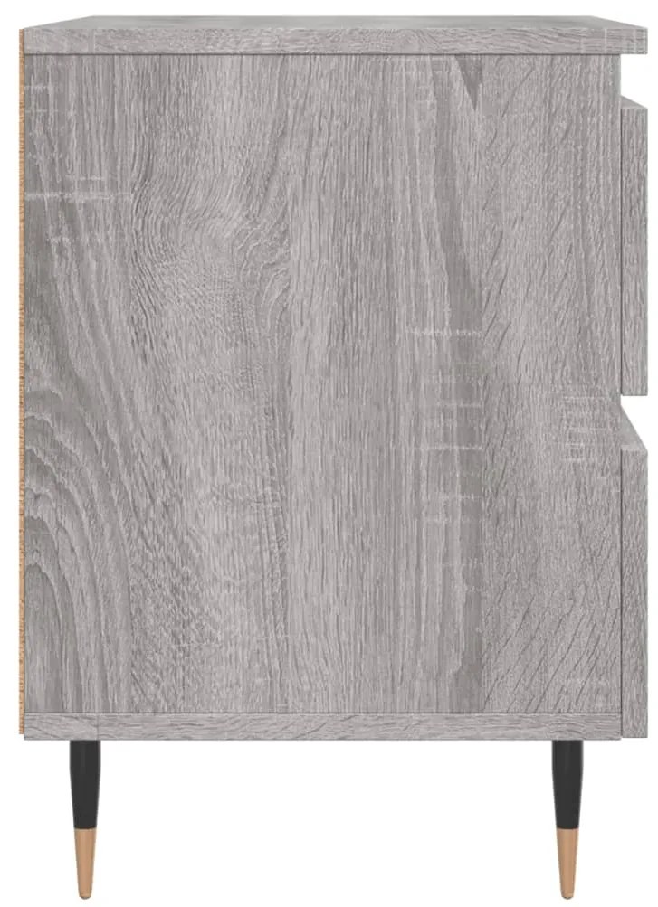 vidaXL Κομοδίνα 2 τεμ. Γκρι Sonoma 40x35x50 εκ. από Επεξεργασμένο Ξύλο