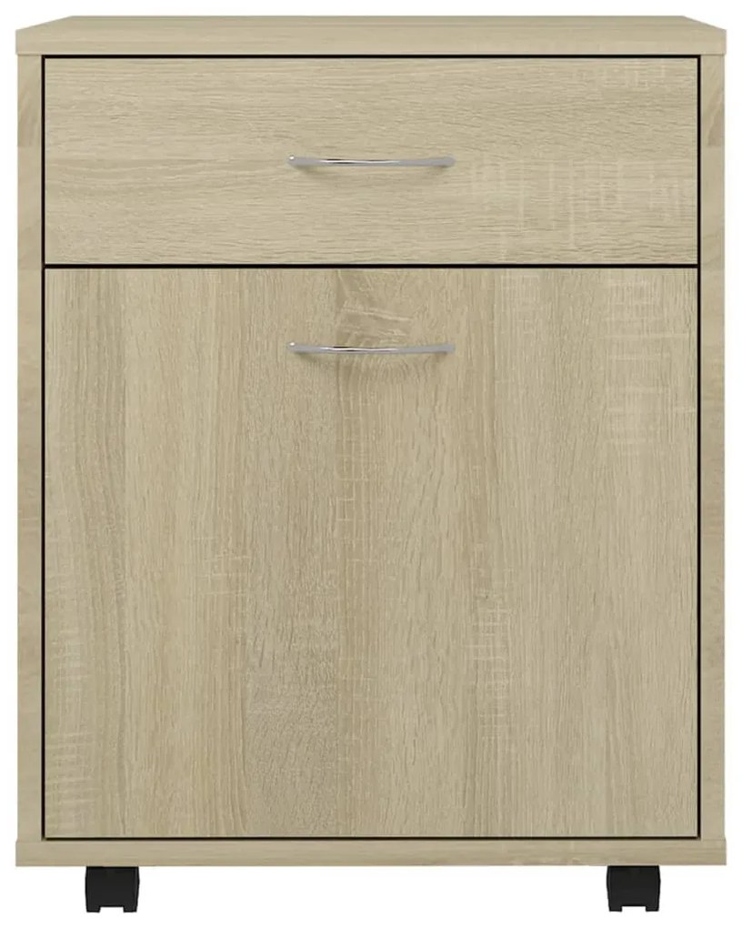 vidaXL Ντουλάπι Τροχήλατο Sonoma Δρυς 45 x 38 x 54 εκ. από Επεξ. Ξύλο