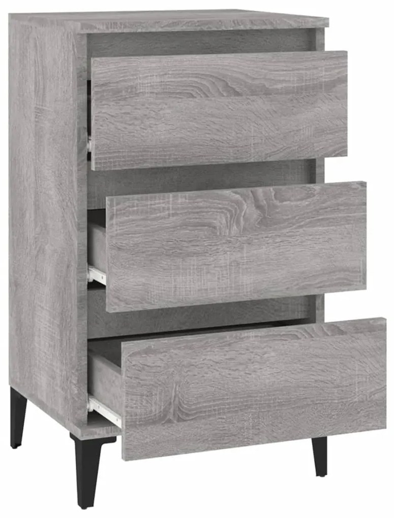 vidaXL Κομοδίνο Γκρι Sonoma 40x35x70 εκ. από Επεξεργασμένο Ξύλο