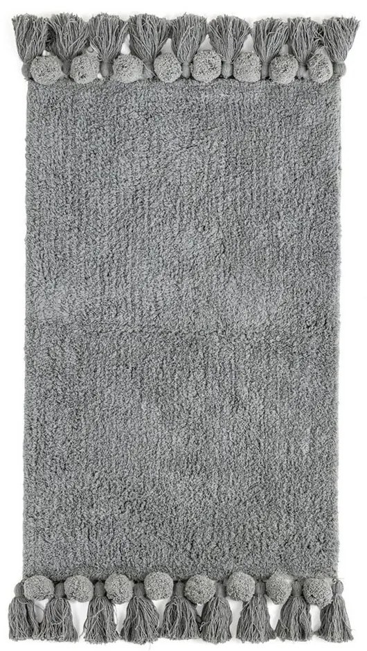 Πατάκι Μπάνιου Fresh Luxury Steel Grey Nima 50X80cm 100% Βαμβάκι