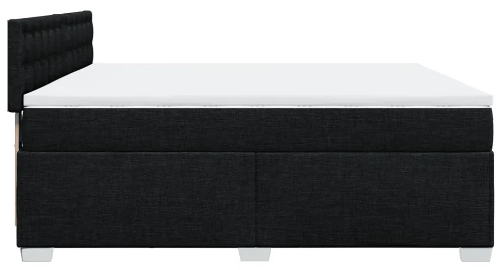 Κρεβάτι Boxspring με Στρώμα Μαύρο 200x200 εκ. Υφασμάτινο 3286011