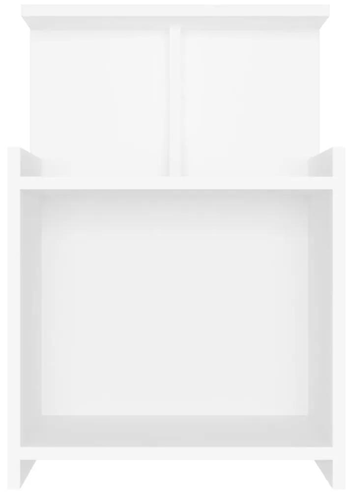 vidaXL Κομοδίνα 2 Τεμαχίων Λευκά 40 x 35 x 60 εκ. από Μοριοσανίδα