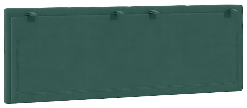 vidaXL Μαξιλάρι για Κεφαλάρι Hanko Σκούρο πράσινο 140 εκ. Βελούδο