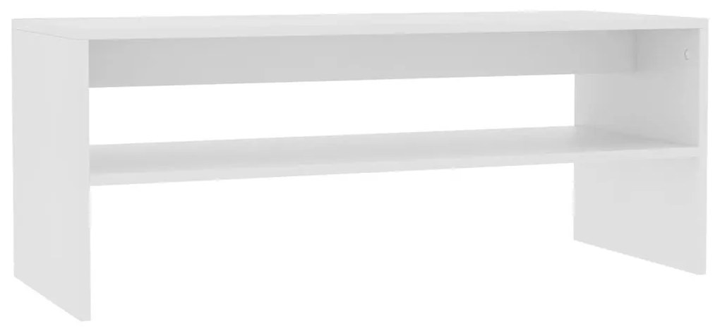 Τραπεζάκι Σαλονιού Λευκό 100 x 40 x 40 εκ. από Μοριοσανίδα - Λευκό