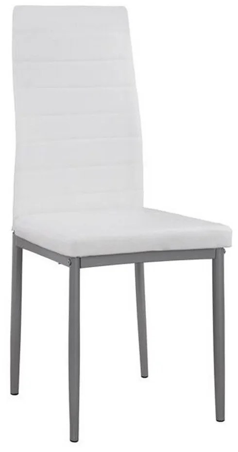 Καρέκλα Lady HM0037.11 (Σετ 4τμχ) 40x48x95cm White Μέταλλο,Τεχνόδερμα