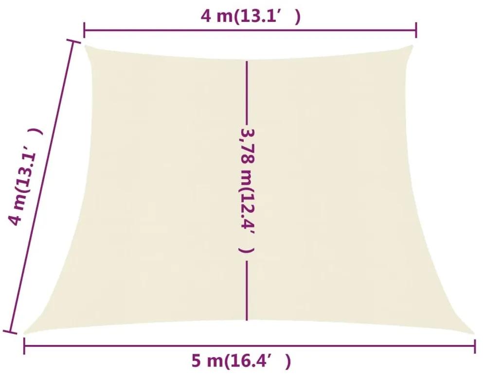 Πανί Σκίασης Κρεμ 4/5 x 4 μ. από HDPE 160 γρ./μ² - Κρεμ