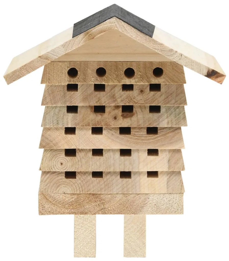 vidaXL Ξενοδοχείο Μελισσών 22 x 20 x 20 εκ. από Μασίφ Ξύλο Ελάτης